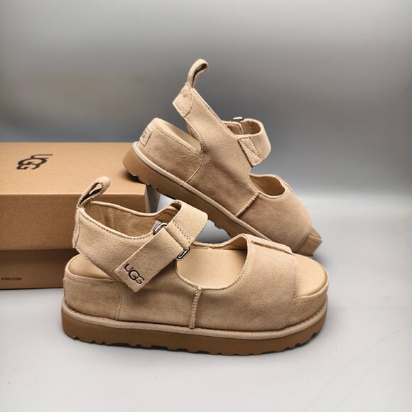 UGG Womens Sand Suede Platform Sandals - Picture 5 of 7
